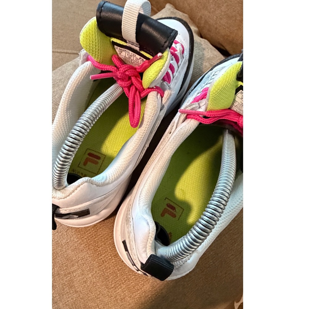 Fila Ray Tracer White Black Multi Color Chunky Sneakers Womens 8 5FM00650-133 - Picture 7 of 15